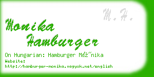 monika hamburger business card